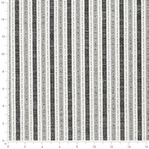 Charcoal Grey Cream Stripe Upholstery Fabric