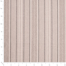 Load image into Gallery viewer, Heavy Duty Grey Taupe Cream Stripe Ethnic Geometric Upholstery Fabric
