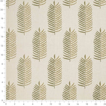 Load image into Gallery viewer, Stain Resistant Cream Olive Green Botanical Fern Upholstery Drapery Fabric