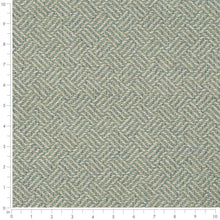 Load image into Gallery viewer, Stain Resistant Teal Seafoam Cream Beige Geometric Upholstery Drapery Fabric