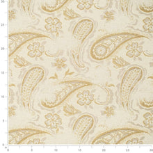 Load image into Gallery viewer, Heavy Duty Fade Resistant Cream Mustard Grey Beige Paisley Upholstery Fabric