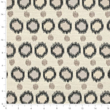 Load image into Gallery viewer, Grey Taupe Charcoal Geometric Circles Upholstery Fabric