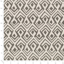 Load image into Gallery viewer, Heavy Duty Cream Charcoal Black Ethnic Geometric Upholstery Fabric