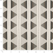 Load image into Gallery viewer, Heavy Duty Brown Grey Stripe Ethnic Geometric Upholstery Fabric