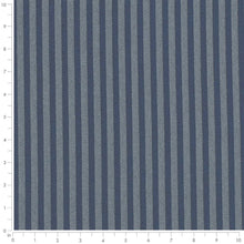 Load image into Gallery viewer, Heavy Duty Victorian Stripe Navy Blue Upholstery Drapery Fabric