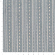 Load image into Gallery viewer, Heavy Duty Victorian Stripe Antique Teal Azure Upholstery Drapery Fabric