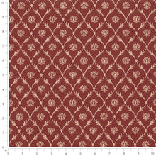 Load image into Gallery viewer, Heavy Duty Floral Diamond Garnet Burgundy Red Upholstery Drapery Fabric