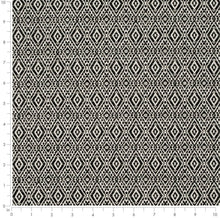 Load image into Gallery viewer, Black Cream Geometric Woven Diamond Upholstery Fabric