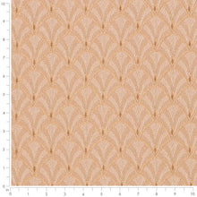 Load image into Gallery viewer, Heavy Duty Art Deco Fan Honey Beige Upholstery Drapery Fabric