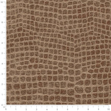 Load image into Gallery viewer, Heavy Duty Mocha Brown Alligator Reptile Chenille Animal Pattern Upholstery Fabric
