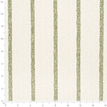 Load image into Gallery viewer, Stain Resistant Cream Olive Green Stripe Upholstery Drapery Fabric