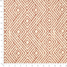 Load image into Gallery viewer, Beige Rusty Red Geometric Upholstery Fabric
