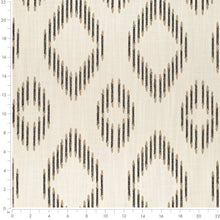 Load image into Gallery viewer, Heavy Duty Off White Charcoal Taupe Ethnic Geometric Upholstery Fabric