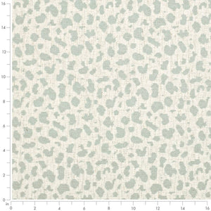 Stain Resistant Crypton Cream Aqua Blue Cheetah Upholstery Drapery Fabric