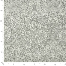 Load image into Gallery viewer, Stain Resistant Teal Taupe Cream Medallion Upholstery Drapery Fabric