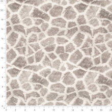 Load image into Gallery viewer, Heavy Duty Off White Grey Giraffe Microfiber Animal Pattern Upholstery Fabric