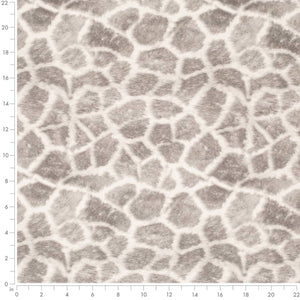 Heavy Duty Off White Grey Giraffe Microfiber Animal Pattern Upholstery Fabric