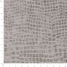 Load image into Gallery viewer, Heavy Duty Grey Alligator Reptile Chenille Animal Pattern Upholstery Fabric