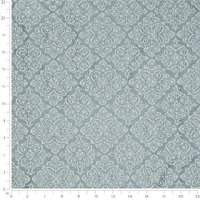 Load image into Gallery viewer, Heavy Duty Damask Medallion Antique Teal Azure Upholstery Drapery Fabric