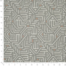 Load image into Gallery viewer, Heavy Duty Grey Coral Abstract Ethnic Geometric Upholstery Fabric