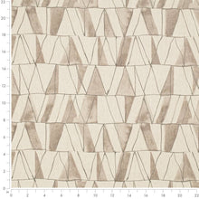 Load image into Gallery viewer, Heavy Duty Cream Taupe Grey Ethnic Geometric Upholstery Fabric