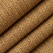 Load image into Gallery viewer, Fade Resistant Mustard Brown Black MCM Tweed Upholstery Fabric