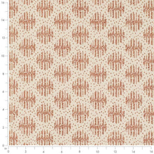 Load image into Gallery viewer, Cream Rusty Red Orange Abstract Geometric Upholstery Fabric