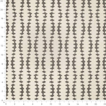 Load image into Gallery viewer, Heavy Duty Cream Charcoal Black Ethnic Geometric Upholstery Fabric