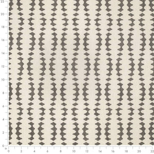 Heavy Duty Cream Charcoal Black Ethnic Geometric Upholstery Fabric