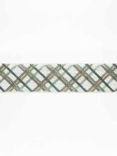 Load image into Gallery viewer, 3.25" Wide Linen Viscose White Seafoam Green Taupe Beige Geometric Embroidered Tape Trim