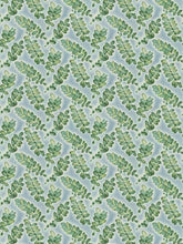Load image into Gallery viewer, Cotton Blue Green Teal Floral Upholstery Drapery Fabric FB