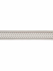 2.25" Ivory Grey Leaf Border Drapery Tape Trim