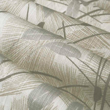 Load image into Gallery viewer, Cotton Linen Grey Beige Ivory Floral Upholstery Drapery Fabric
