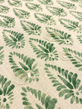 Load image into Gallery viewer, Designer Water &amp; Stain Resistant Beige Green Leaf Botanical Upholstery Drapery Fabric STA 5075