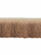 Load image into Gallery viewer, 6" Wide Cotton Cream Beige Mauve Pink Ombre Tassel Fringe Trim