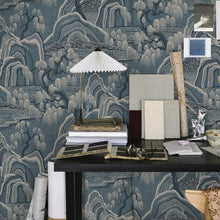 Load image into Gallery viewer, Schumacher Indigo Garden Wallpaper 3133 / Blue