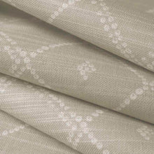 Load image into Gallery viewer, Cotton Taupe Off White Geometric Upholstery Drapery Fabric
