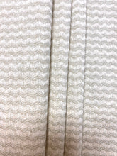 Load image into Gallery viewer, 1.9 Yard Designer Cream Beige Mini Chevron Chenille Upholstery Fabric WHS 4609