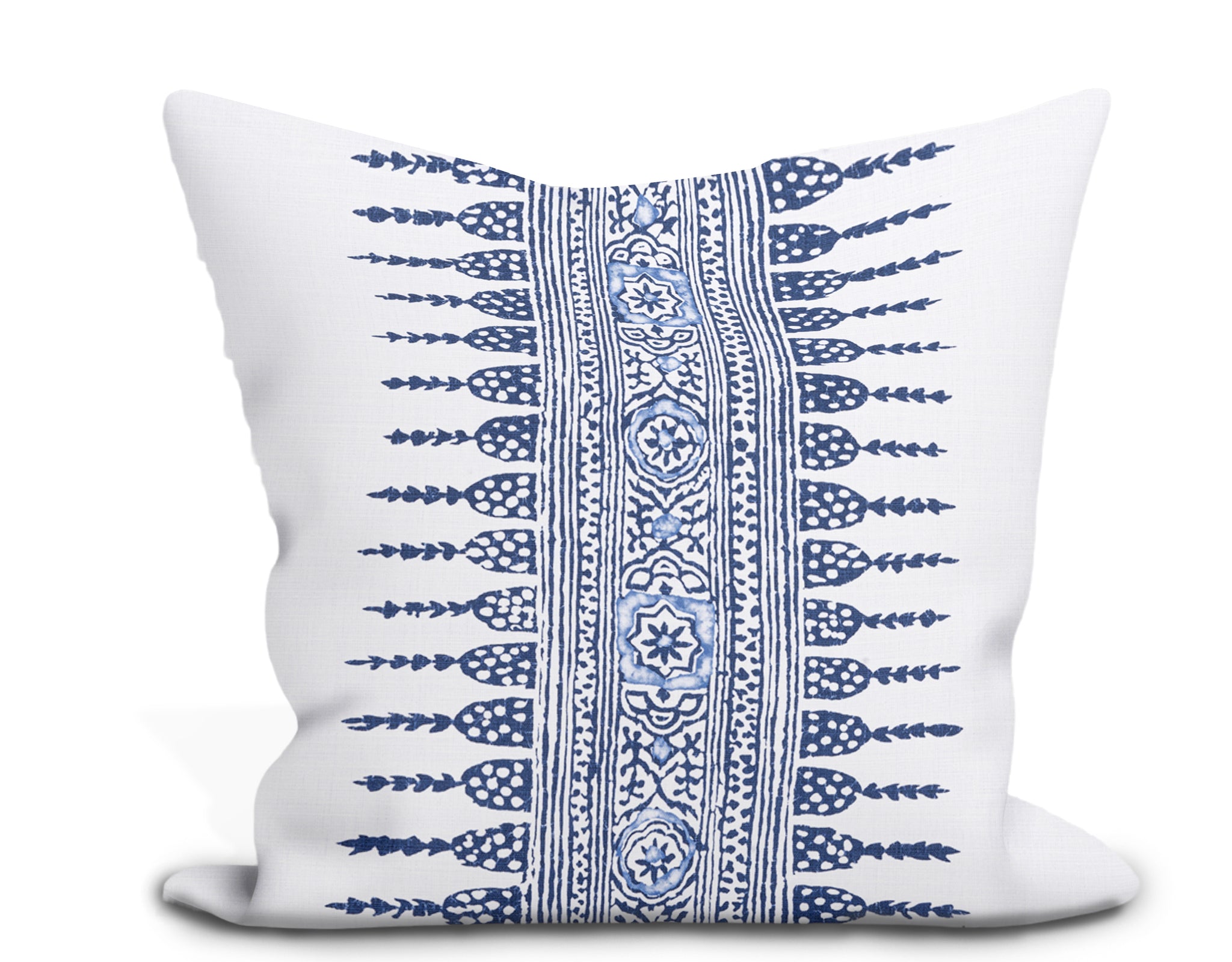 Thibaut Javanese Stripe Navy Blue Throw Pillow Cover