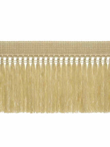 8" Wide Golden Beige Tassel Upholstery Fringe Trim