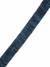 Load image into Gallery viewer, 2" Wide Teal Navy Blue Aqua Brush Upholstery Fringe Trim