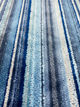 Load image into Gallery viewer, Kravet Monterosso Indigo Navy French Blue Stripe Velvet Upholstery Fabric STA 5076