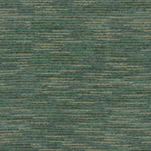 Load image into Gallery viewer, Teal Emerald Green Aqua Stripe Chenille Upholstery Fabric