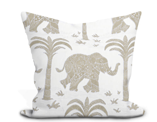 Thibaut Elephant Velvet Pillow