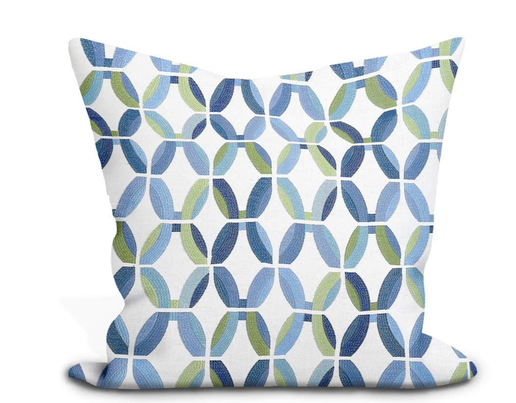 Thibaut Passageway Embroidery Pillow Cover