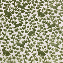 Load image into Gallery viewer, Olive Green Beige Woodland Animal Pattern Cut Velvet Upholstery Drapery Fabric