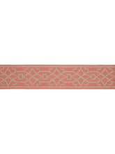 Load image into Gallery viewer, 2&quot; Wide Beige Coral Geometric Trellis Drapery Tape Trim