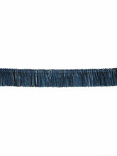 Load image into Gallery viewer, 2" Wide Teal Navy Blue Aqua Brush Upholstery Fringe Trim