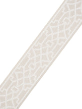 Load image into Gallery viewer, 2&quot; Wide Beige Ivory Geometric Trellis Drapery Tape Trim