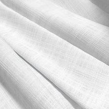 Load image into Gallery viewer, 118” Wide Semi Sheer Milky White Faux Linen Drapery Fabric FB